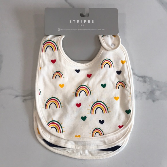 HBC Stripes Other - HBC STRIPES - organic cotton baby bibs | 3pc